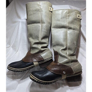 Original SOREL SLIMPACK W11 Tall Equestrian Riding Boots Green Waterproof RARE